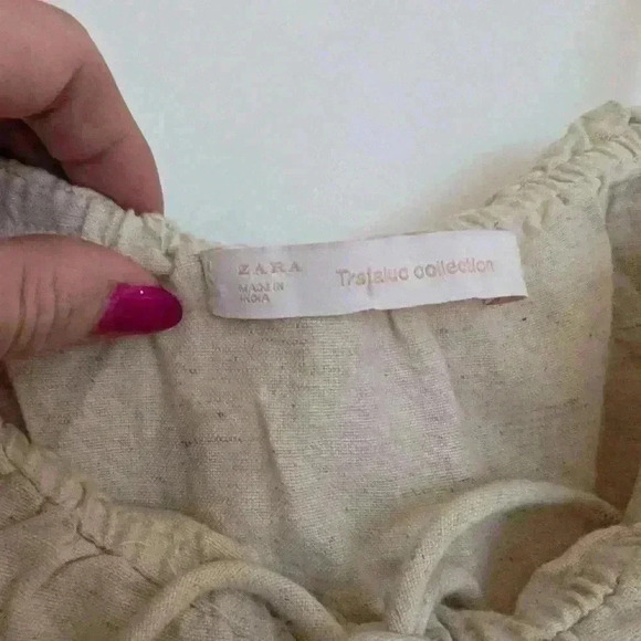 Zara  embroidered floral sunflower cotton crop top - Picture 2 of 8